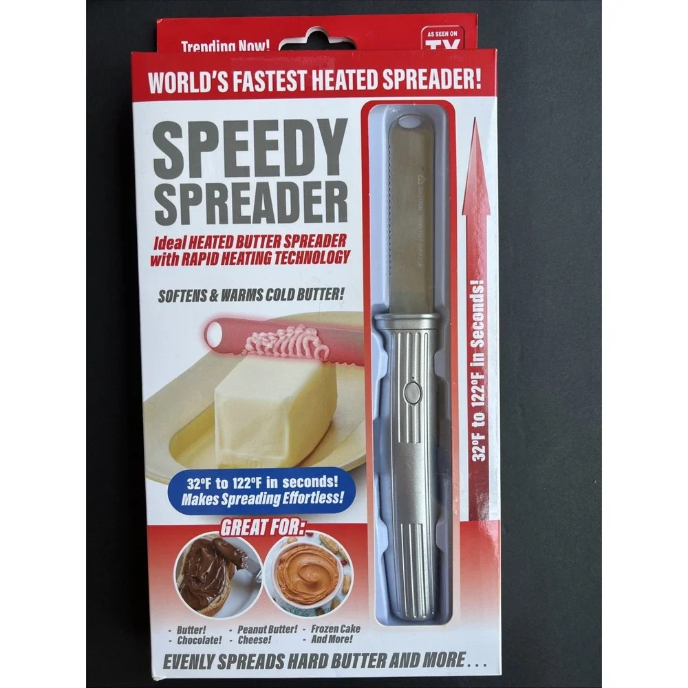 Speedy Spreader Heated Butter Knife As Seen On TV Rechargeable Stainless Steel
